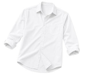 Classic White Artistic Print Shirt