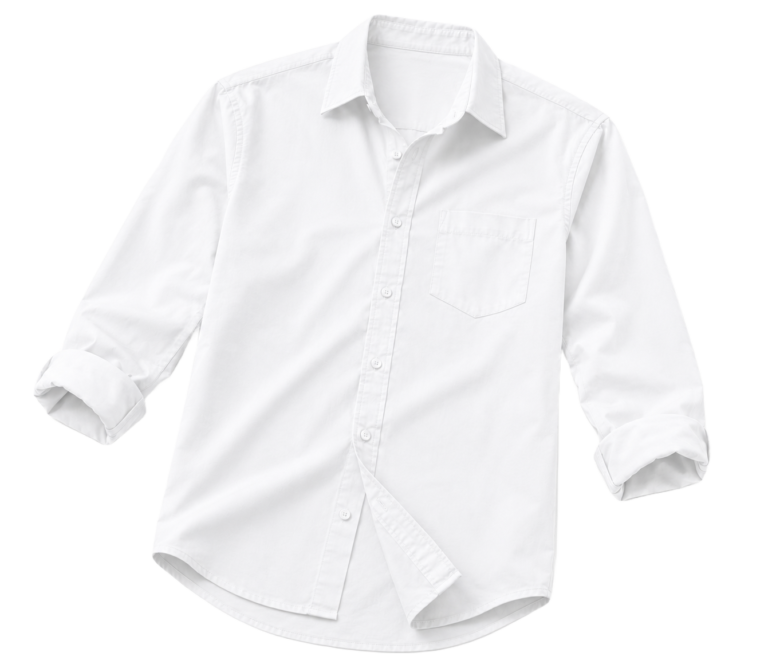 Classic White Artistic Print Shirt