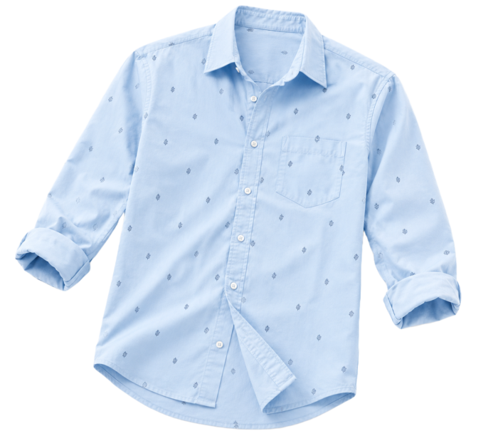 Premium Navy Pattern Casual Shirt