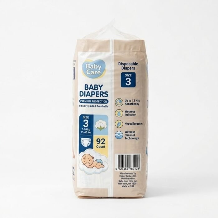 Baby Diapers – Soft, Comfortable & Leak Protection for Day and Night Care