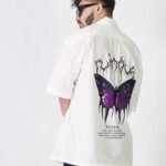 Men's Tropical Leaf Printed Casual Cotton Shirt