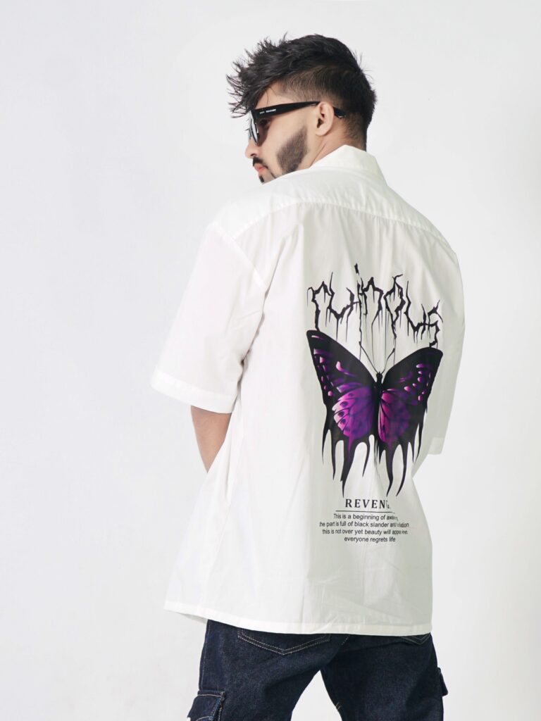 Men's Tropical Leaf Printed Casual Cotton Shirt