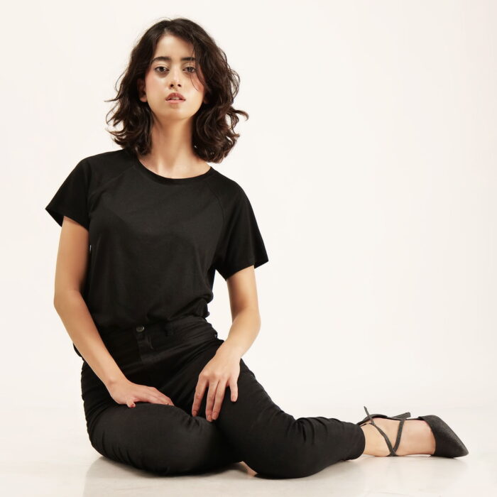 Classic Black Ribbed Top