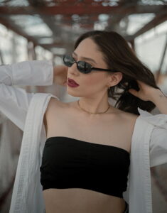 Women’s Midnight Black Square-Neck Crop Top