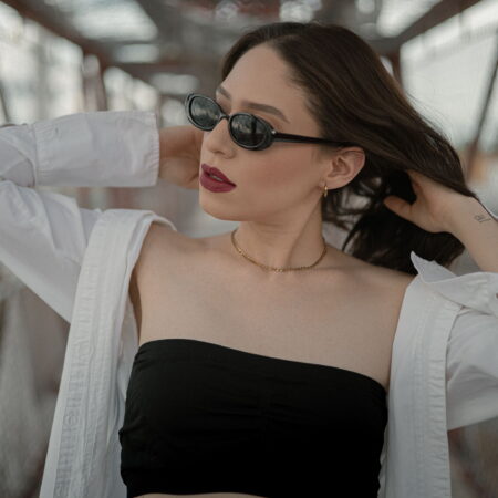 Women’s Midnight Black Square-Neck Crop Top