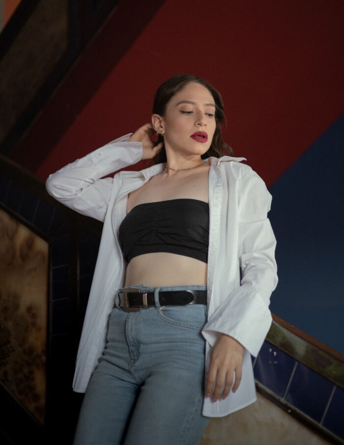 Women’s Midnight Black Square-Neck Crop Top